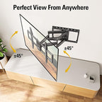 Mounting Dream UL Listed TV Wall Mount for Most 42-84 Inch TV, Full Motion, with Swivel and Tilt, TV Bracket with Articulating Dual Arms, Fits 16inch Studs, Max VESA 600X400 mm, 100 lbs,MD2617