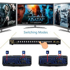 JideTech HDMI USB KVM Switch 16 Port Up to 4K@30Hz Resolution with USB 2.0 Hub Support Hotkey Mouse Switching for Linux, Windows, Mac, Unix