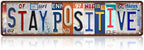 Vintage Stay Positive Wall Decor Street Signs Home Bar Coffee Metal Tin Signs 16 x 4 Inches