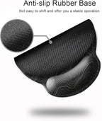 Ergonomic Mouse Pad with Wrist Support,Mouse Pad with Wrist Rest,Relieve Wrist Pain Mousepad Non-Slip Rubber Base,Mouse Pads for Desk,Computers,Laptop,Office,Home,Accessories Black Topographic Line