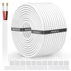 NAOVEO 10 Gauge Wire 2 Conductor Electrical Wire, 10 AWG Stranded PVC Tinned Copper Cable, Flexible/Low Voltage Automotive Wiring for LED Lamps, Marine, Speaker, Appliances (100FT)