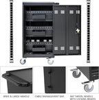 TIOPLY Laptop Charging Cart, 45 Device Tablet Storage Carts for iPad Up to 16.3-inch Screen Size, Mobile Charging Station for Classroom, with Cord Organizer,Black
