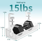 Under Desk Cable Management Tray White, No Drill Desk Cable Management Organizer with Clamp for Desk Wire Management, PC Cord Organizer Accessories & Workspace Organizers for Office, Home