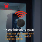 EverNary Window Vibration Alarm,5Pack-125dB Loud Ultra-Slim Anti-Theft Alarm for Door and Window Glass Break Sensor Alert with Adjustable Sensitivity (5, Black)