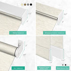 Kilonity Motorized Roller Shades, Light Filtering Remote Control Custom Window Shades Work with Alexa Google Assistant via RF Hub, Rechargeable Electric Blinds for Windows (Texture Light Coffee)