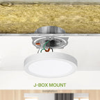 ASD LED 7" Round Flush Mount Ceiling Light Fixture, Low Profile Surface Lighting | 5CCT, Dimmable, Ultra-Thin, ETL Listed | 15W 1260LM 2700-6000K 120V | Kitchen, Bedroom, Hallway Lamp | White, 12 Pack