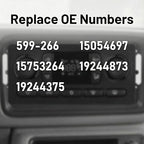 599-266 A/C Control Switch Air Conditioning Climate Control Module, Front Climate Control Module Panel for GMC Sierra Yukon Chevy Silverado 1999-2002, 15054697, 15753264, 19244873, 9361355