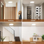 Matane 2Pack Motion Sensor LED Ceiling Light with Remote, 12 Inch Wired Flush Mount Ceiling Light 3000K 4000K 5000K, 2400LM Dimmable Motion Sensor Light Indoor for Closet Hallway Laundry Stairs White