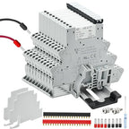 UL Listed 10Pcs Electromagnetic Relay for PLC;24V Relay Din Rail; 24VDC and 24VAC Both; SPDT 6 Amp Push in Socket Screw-Free Wiring