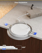 Sunco 6 Inch LED Recessed Light with Night Light, Canless Recessed Lighting, 1500 LM, 15W (150W Equivalent), Selectable CCT 2700K/3000K/4000K/5000K/6000K, Dimmable, with Junction Box 4 Pack.