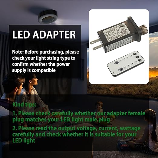 SIGANDG 30V 6W 8 Mode LED Controller with Memory Function and IR Remote Control Low Voltage Transformer for Holiday String Lights,not Fit for 8 Mode with Control Box and 1 Mode String Light(1 pcs)