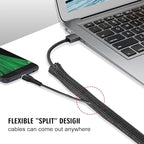 Moxita 25ft - 1 inch Cable Protector Sleeve Split Wire Loom Tubing for Power, Audio, USB, Cord Management for TV, Computer, Protection from Pets Chewing, Black