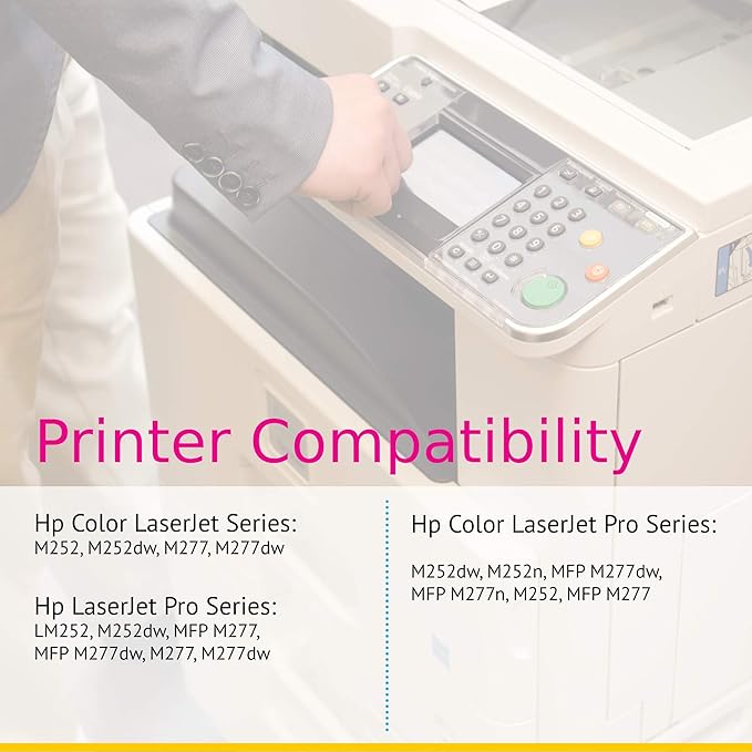 CS Replacement Toner Cartridge Compatible with HP 201A CF402A Yellow Pro M252dw M252n MFP M277dw MFP M277n M252 M252dw