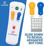 Flipper Big Button Universal TV Remote for Seniors, Dementia - Works Both TV Only or TV & Cable (STB) Set Up - Favorites, IR Devices Spectrum, Xfinity, Samsung, Vizio, LG [Does not Work Streaming]