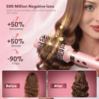 Mythsight Dual Voltage StyleVibe 8-in-1 Air Styler, Hair Dryer & Blow Dryer Brush with Travel Case - Auto Wrap Curls (L/R), Fast Drying, Thermal Brush for Blowouts & Frizz-Free Volume, No Heat Damage