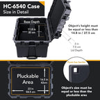 Lykus HC-6540 Large Waterproof Hard Case with Wheels and Customizable Foam, Interior Size 25.6x18.9x15 inch, Suitable for large electronic equipment and more