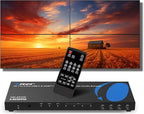 OREI 4K Video Wall Controller for Multi-Screen Display with HDMI and USB-C Inputs, 4K@60Hz Input and 1080p Output, 180° Rotation, RS-232 Control and Optical Audio Output