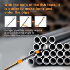 Epicmate Triple Lens Sewer Inspection Camera-Endoscope Camera with Light 50 ft, 5" IPS Sewer Snake Camera with Lights 1080P Industrial Borescope, IP67 Waterproof Plumbing Pipe Snake Camera(32G Card)
