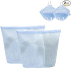 Guozcaray 2 Pcs laundry bag with handles mesh laundry bags washing machine laundry totes travel storage and sorting bag for Clothes laundry bag for delicates(Blue2N)