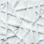 LEVOWAY 33 Pack 3D Wall Panels for Interior Wall Decor, 12''x12'' White Marble Accent Textured Wall Panels for Living Room, Gaming Room, TV Background, Cover 32 Sq.Ft