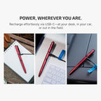 OLIGHT O'Pen 3 EDC Pen Light,120 Lumens with Green Beam, Red and White, USB-C Rechargeable LED Flashlight for Office, Writing, Presentation, Outdoor Uses, Professional Business Gift(Wine Red)