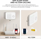 PGST Home Security Alarm System,Smart Home Alarm System with Door/Motion Sensors,GSM 4G/Tuya APP Alerts,Compatible with Alexa and Google Assiatant for Home,Villa,Kids Safety