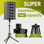 ORWOD Projector Stand Laptop Tripod - Portable Tripod Adjustable Height 20 to 60 Inch, Projector Stand with Gooseneck Phone Holder ＆ Mouse Tray, Laptop Floor Stand for Podium, Studio, DJ Racks