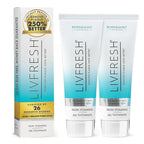 LIVFRESH Toothpaste Gel, Clinically Proven to Remove Plaque 250% Better, Improves Gum Health 190% Better, Prevents & Reduces Tartar, Freshens Breath, SLS Free Dental Gel, Peppermint, 2 Pack