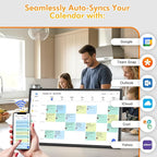 27" Digital Calendar for-Family-Schedules Wall-Planner - Smart Interactive Touchscreen Electronic Calendar, Seamless Scheduling, Star Rewards, Sync Online Calendar Via App, Wall Mount, Gifts for Mom