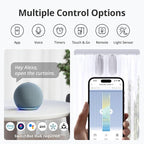 SwitchBot Automatic Curtain Opener with Remote - Bluetooth Remote Control Smart Curtain with App, Upgraded High-Performance Motor, Add SwitchBot Hub to Work with Alexa, Google Home, HomeKit (Curtain 3