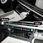 YOUTOOCAR Climate Control Panel Trim Frame Cover Compatible with Hyundai Santa Fe 2024–2025 Accessories (Wood Grain)