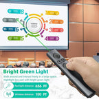 2 in 1 USB Type C Presentation Clicker with Green Light Pointer, Rechargeable Presentation Clicker Wireless Presenter Remote Clicker, 2.4GHz Clicker for Powerpoint Presentations, Google Slide Advancer