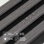 Art3d 8-Pack WPC Wood Slat Wall Panel for Interior Wall Décor, 3D Wood Fluted Acoustic Wall Paneling for Living Room Bedroom Home & Office Accent Wall Decor - 96 x 6 Inch Grey