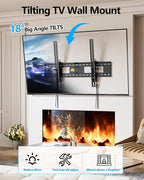 FORGING MOUNT Heavy Duty Tilting TV Wall Mount for Large TVs 55-120 Inch, Tool-Free Tilt Low Profile TV Mount,3-Stud Wall Mount Universal Bracket,VESA 900x600, Holds 275lbs, Fits 16/18/24/32" Studs