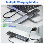 2-in-1 USB Type C Presentation Clicker Wireless Presenter Remote Clicker, Rechargeable Clicker for Powerpoint Presentations, Google Slide Advancer Slideshow Presnetation Clicker (Aluminium Alloy)