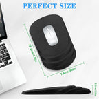 Ergonomic Mouse Pad Wrist Support，Wrist Rest Mouse pad for Carpal Tunnel Pain Relief with Memory Foam&Non-Slip PU Base, Mouse Pads for Wireless Mouse & Desk (12x8 inch,Black)