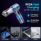 makecatch Handheld Car Vacuum Cleaner, 20000Pa High-Power Cordless Vacuum with 6000mAh Battery, LED Light, Washable HEPA Filter, Large Dust Cup, Lightweight Mini Vacuum for Car/Home/Pet Hair