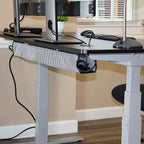 PERFECT POSTURE Mesh Cable Organizer – Under Desk Cable Management with Adjustable Straps, Flexible Mesh, Easy-Access Design, & Standing Desk Compatible – 37.4” (White)
