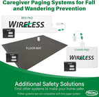 Smart Caregiver Wireless Motion Sensor Alarm System with Pager for Fall and Wandering Prevention | Mountable Motion Detector Alarm Alerts Medical Caregiver with Up to 300' Range | Bed or Door Movement