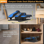 Under Desk Elliptical Machine, Electric Elliptical Exerciser for Senior, Quiet and Small Electric Seated Pedal Exerciser for Home with Remote Control and 12 Adjustable Speeds