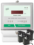 DAE P254-2000 KIT, UL 2000A kWh Meter 3 Phase 120-480V 50/60Hz RS485, 3 Split CTs (3", 5" Inner Dimension)