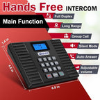 SANZUCO Intercoms Wireless for Home 60D, 2025 Hands Free Intercom Long Range, Clear Sound Wireless Intercom System for House, 18 Channels Two Way Real Time Intercom System for Business Office