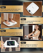 Homerz Body Fat Scale – Smart Scale with BMI, Body Fat, Muscle Mass, Full Body Composition Scale with Body Fat Analysis, Body Scan Scale with Handle, Body Scanner, Biometric Analyzer