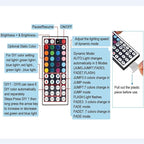 44 Key RGB LED Strip Light Remote Controller, IR Remote Controller Replacement for SMD 5050 3528 2835 RGB LED Light Strip Lights (2 Pack)