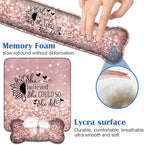 Ergonomic Mouse Pad Wrist Support and Keyboard Wrist Rest Set with Coasters, She Believed She Could So She Did Inspirational Quote with Non-Slip PU Base, Perfect for Home Office Working Studying