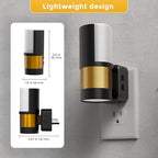 L LOHAS LED Night Lights Plug into Wall, 2 Pack, Plug in Night Light, Soft White/Cool White/Amber, Dimmable Backlit Nightlight with Light Sensor, 180° Rotatable Nightlights Plug in Wall for Hallway