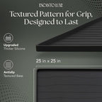 2 PC Washer and Dryer Topper Protector Mat 25"x25", Laundry Washing Machine Top Cover Non-Slip, Waterproof, Silicone Large Washer and Dryer Covers for Top, Dark-Grey (Onyx) Dryer Top Protector Mat