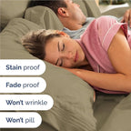 Twin XL Size 3 Piece Sheet Set - Comfy Breathable & Cooling Bed Sheets Set - Hotel Luxury Bedding for Women, Men, Kids, Teens, Boys & Girls - Deep Pockets, Ultra-Soft, Wrinkle Free - Oeko-Tex - Khaki