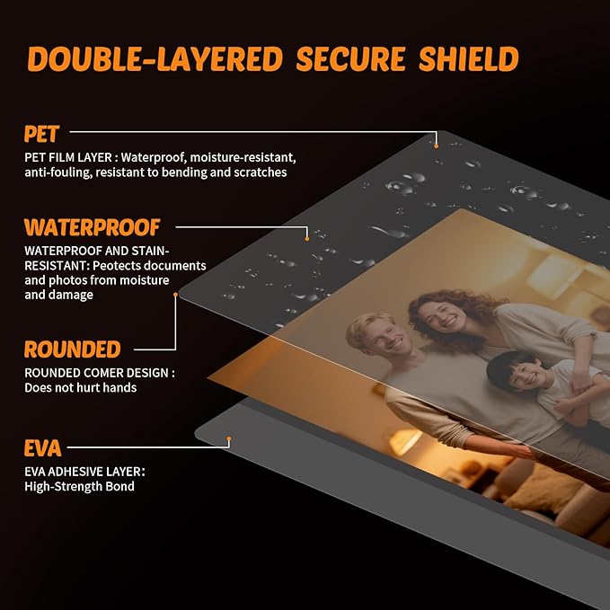 Lamtetur Thermal Laminating Pouches 9"x11.5" Inches, Holds 8.5 x 11 Inch Sheets,5mil 100Pack Hot Laminate Films, Clear Laminator Papers, Letter Size Lamination Sheets (5MIL 100PK)