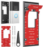 No Drill Doorbell Mount for R-ing Battery Doorbell (2024 Release) - Strong Adhesive Mounting Plate, Renter Friendly Apartment & Office Video Doorbell Holder Bracket, Easy Install Accessories Kit